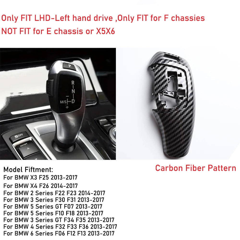 F10 F30 F11 F31 Gear Shift Knob Cover Interior Replacement Gear Shifter Lever Panel For BMW F32 F33 F34 F36 F06 F12 F20 F22 F25