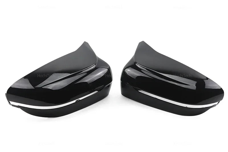 For BMW 3 4 5 6 7 8 series G20 G22 G30 G38 G11 G15 G16 Car Rearview Mirror Cover Side Wing Protect Frame Covers Bright Black