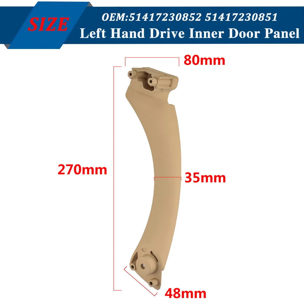 Full Set Interior Door Handles for BMW 3Series E90 E91 318 320 325 328 330 335 Part Inner Doors Panel Handle Bar Pull Trim Cover