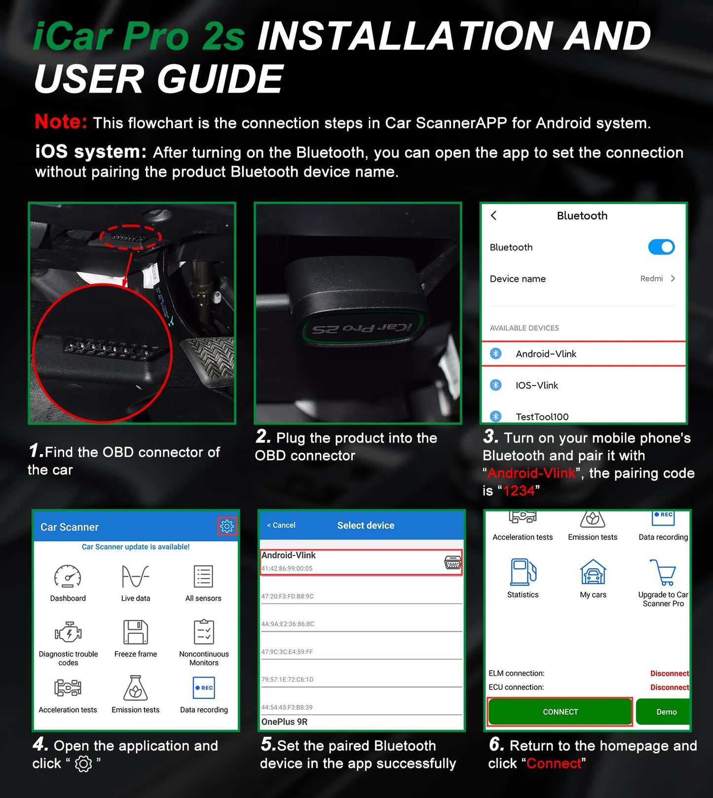 NEW Vgate iCar Pro 2S ELM327 Bluetooth 5.2 V2.3 Car OBD Scanner Upgraded EV Auto Diagnostic Tool BimmerCode for IOS Android PC