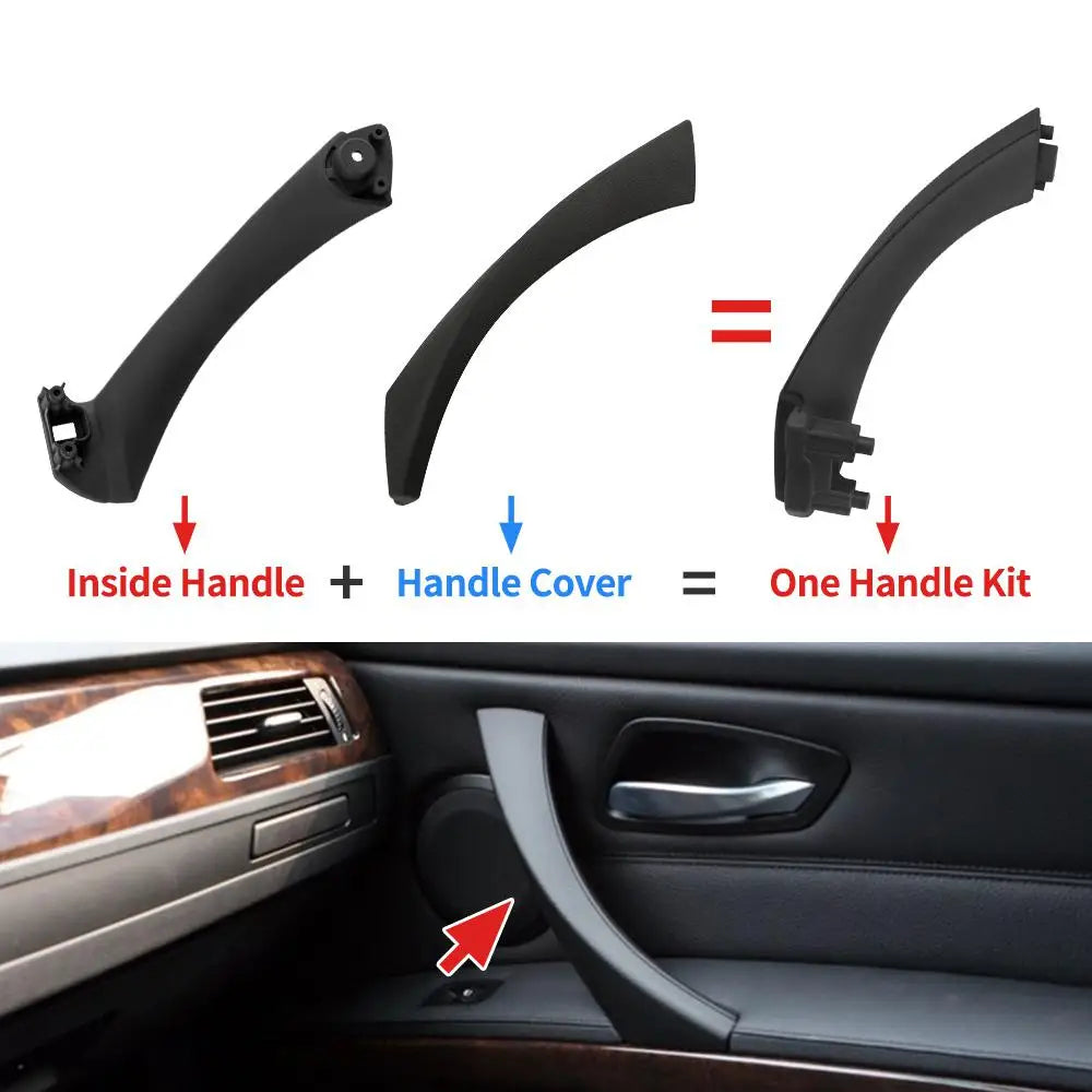Left Right Car Interior Door Handles Cover Trim For BMW 3 Series E90 E91 E92 E93 2005-2012 316 318 320 325 328i