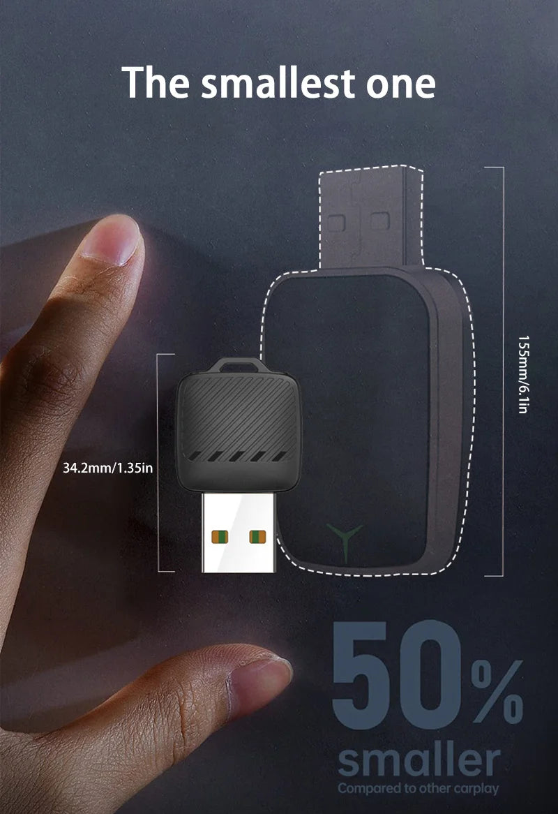 Lenovo 2 in 1 Wireless Android Auto Adapter Wireless CarPlay Dongle Car Intelligent Systems AI Smart Box For Car Wired CarPlay
