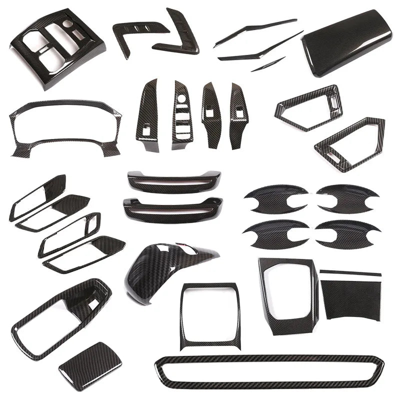 For BMW 3 Series G20 2020-2022 ABS Carbon Fiber Interior Kit Dashboard Console Gear Shift Panel Decoration Cover Trim Stickers