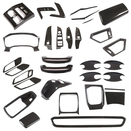 For BMW 3 Series G20 2020-2022 ABS Carbon Fiber Interior Kit Dashboard Console Gear Shift Panel Decoration Cover Trim Stickers