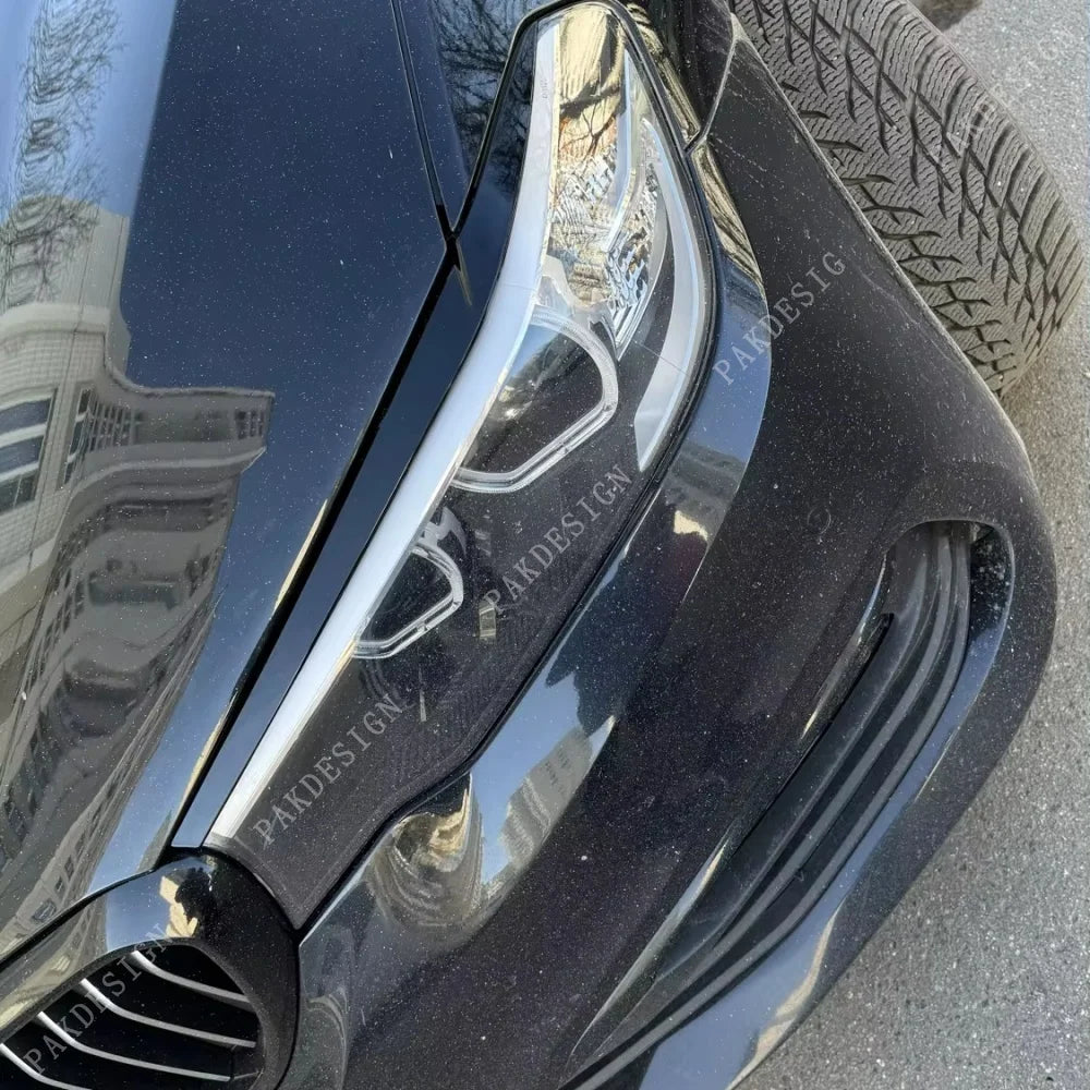 Front Headlight Eyelids Eyebrows for BMW 5 Series G30 G31 G38 F90 M5 525I 530I 540I 2017-2021 High Quality ABS Car Front Bodykit