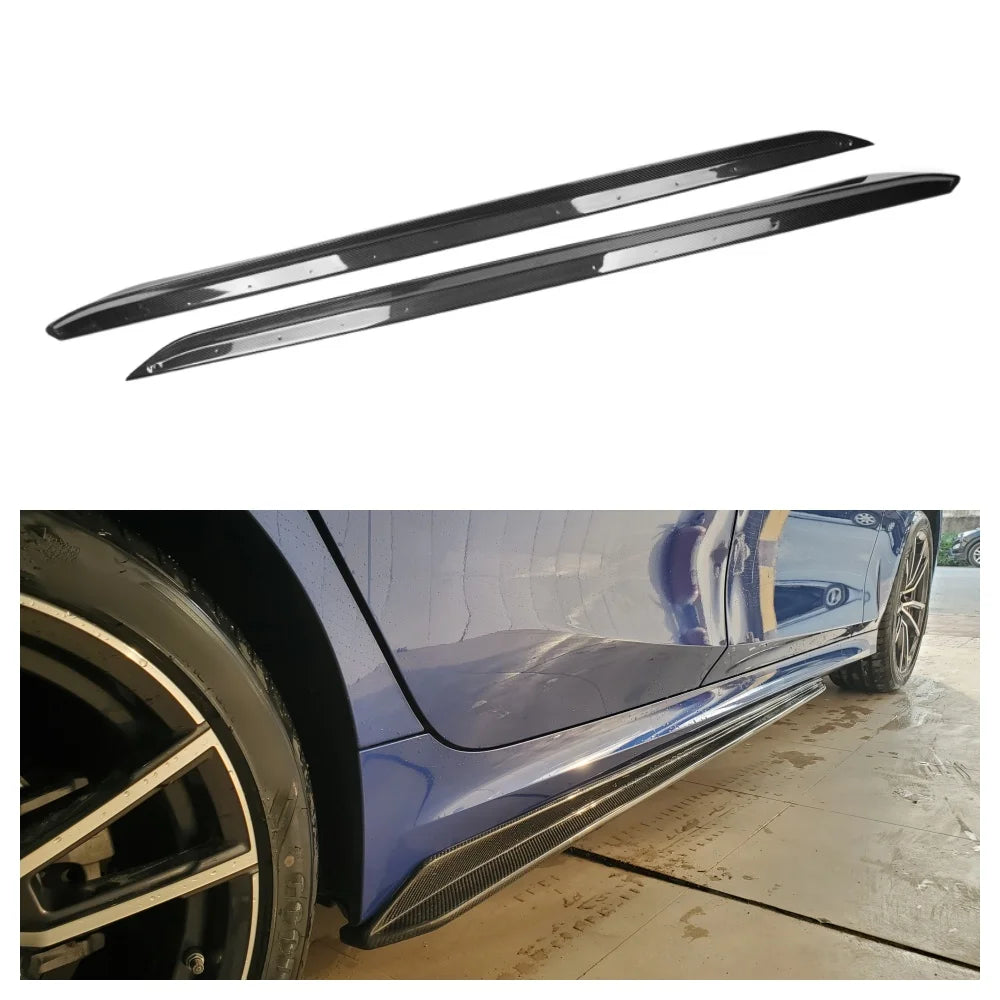 Side Skirt Extensions, Carbon Look, for BMW 3 Series G20 / G21 (2019+)