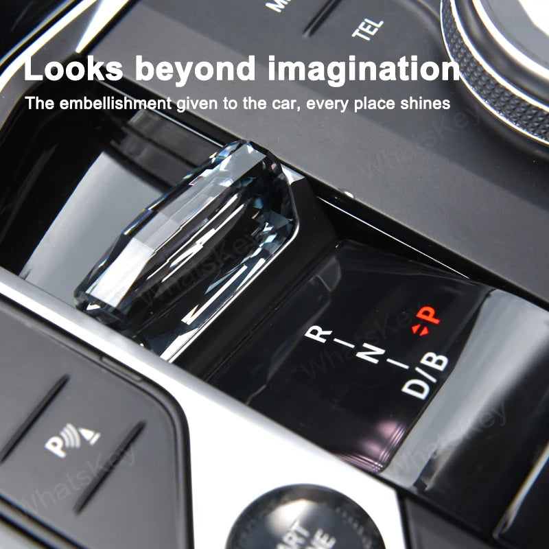 4 Piece Set Crystal Gear Paddle Shifter Knob Metal Base For BMW G20 G21 G22 G23 G26 G28 IX3 G08 X5 G05 X6 G06 X7 G07 2023 2024