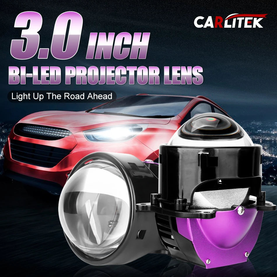 12+6pc Chips 3.0 Inch Bi Led Projector Lens Halo Lights H4 H7 9005 9006 Car Headlights Hella 3R G5 Angel Eyes High Low Beam LED
