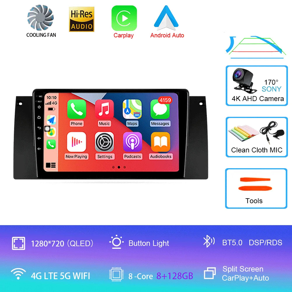 Android Autoradio 15 For BMW X5 E39 E53 1999 - 2006  Multimedia Video Player Stereo Navigation GPS No 2din 2 din dvd
