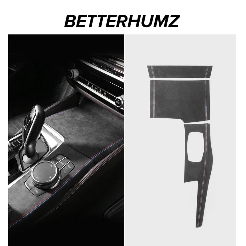 For BMW G30 G32 G38 Made of Alcantara Car Interior Center Console Gear Shifter Panel Trim Cover Performance Sticker Accessories