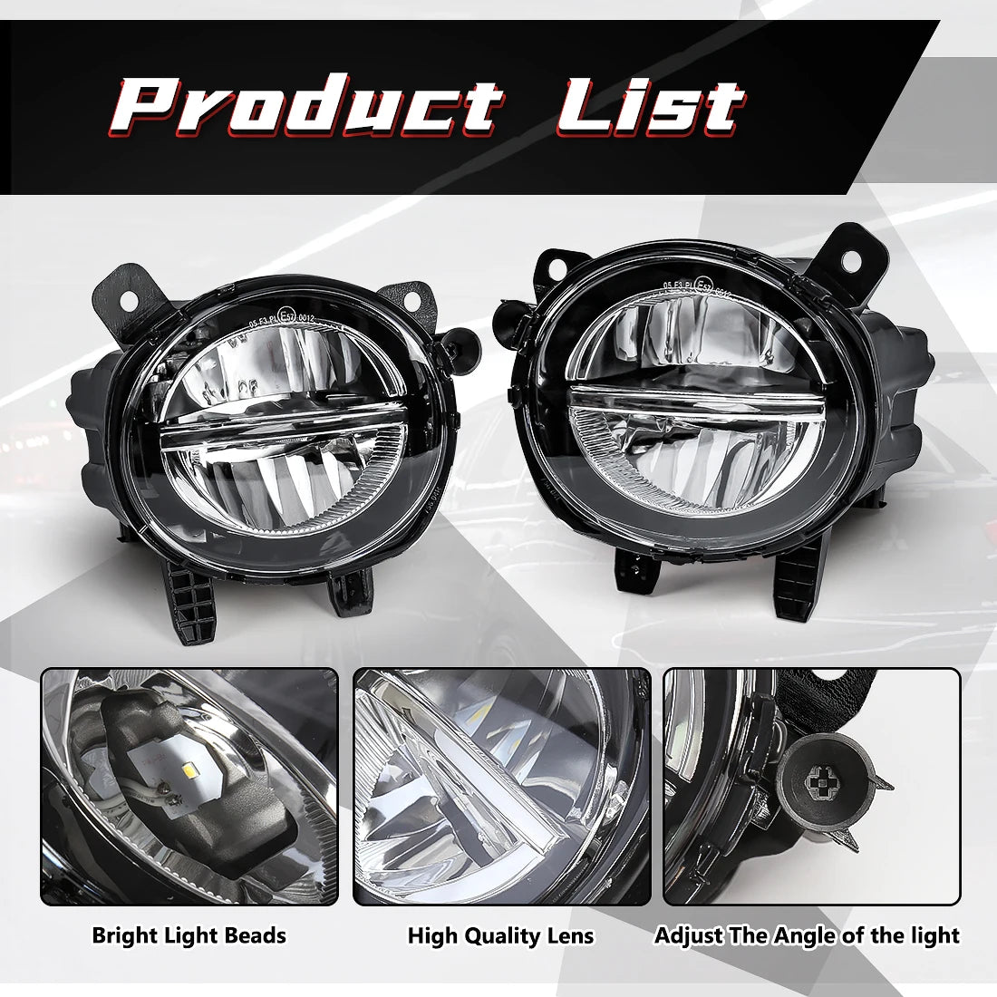 63177315559 63177315560 For BMW F20 F21 F22 F23 F30 F31 F32 F34 GT F35 LCI Car Fog Lamp LED Front Bumper Driving Lights DRL 12V