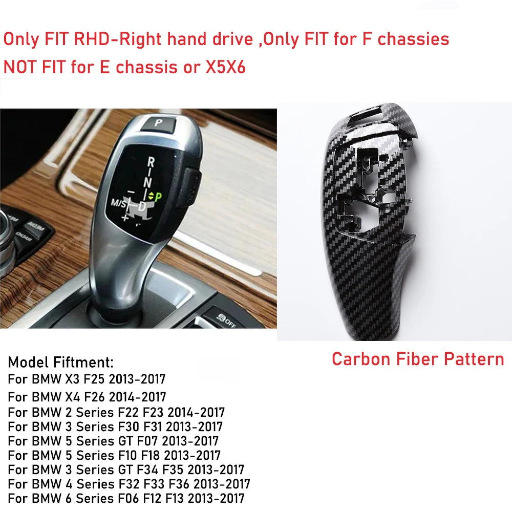 F10 F30 F11 F31 Gear Shift Knob Cover Interior Replacement Gear Shifter Lever Panel For BMW F32 F33 F34 F36 F06 F12 F20 F22 F25