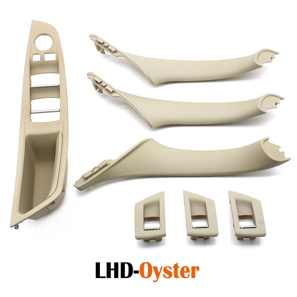 LHD RHD Beige Black Brown Oyster Car Interior Door Armrest Inside Pull Handle Set For BMW 5 Series F10 F11 523i 525i 528i 530i