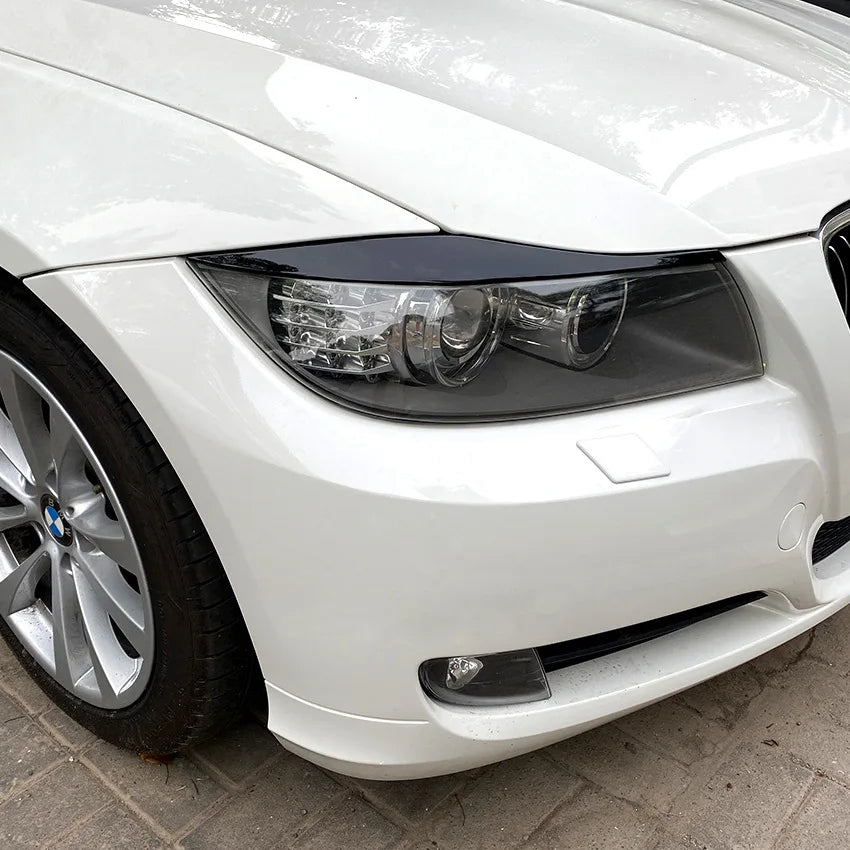 ABS Gloss Black Headlight Eyebrows Eyelid for BMW 3 Series E90 E91 2005 2006 2007 2008 2009 2010 2011 Sedan / Touring Stickers