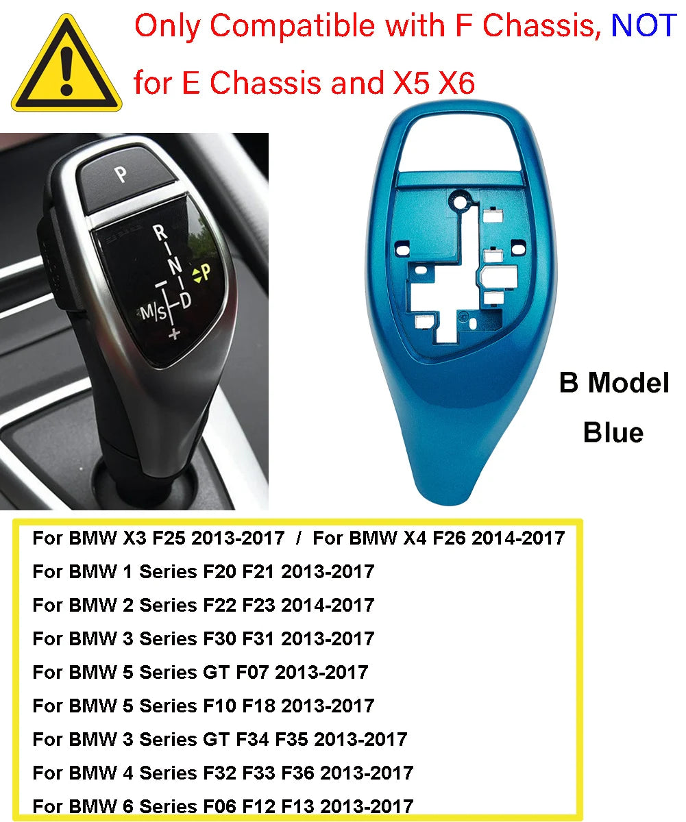 Car Gear Knob Shift Lever Cover Replacement for BMW 1 2 3 5 7 Series F10 F20 F21 F22 F11 F01 X1 X3 X4 M3 M5 F30 F25 F Chassis