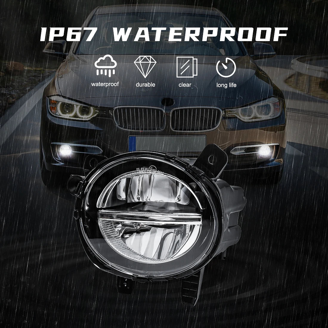 63177315559 63177315560 For BMW F20 F21 F22 F23 F30 F31 F32 F34 GT F35 LCI Car Fog Lamp LED Front Bumper Driving Lights DRL 12V