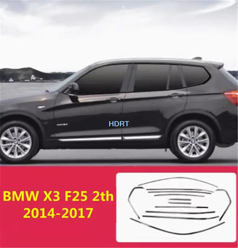 Sticker Glass Moulding Cover Black Window Strip Trim Frame For BMW X1 X2 X3 X4 X5 X6 X7 3 4 5 6 7 Series 2006-2023 Car Styling