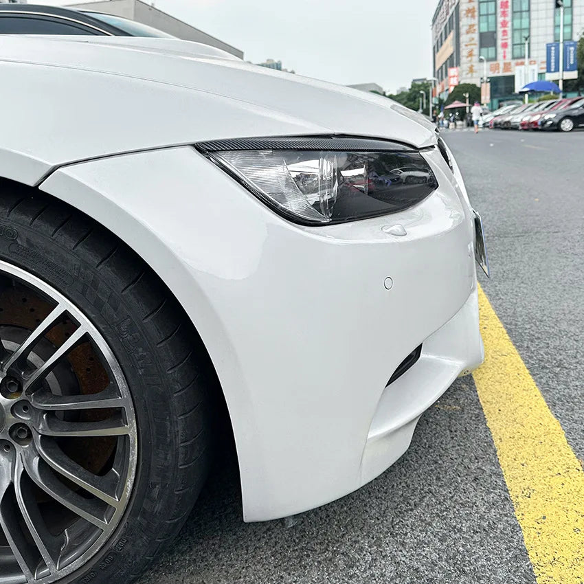 ABS Gloss Headlight Eyebrows Eyelids 2Pcs for BMW E92 E93 3 Series 325i 330i 330d 335i 335d Pre-LCI 3D Stickers Car Accessories