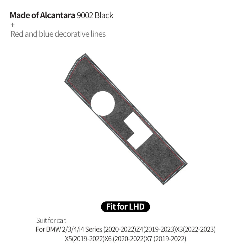Made of Alcanrata For BMW G20 G22 G07 F44 i4 G29 X3 G01 X5 G05 G06 Gear Shifter Panel Frame Sticker Car Interior Trim Accessory