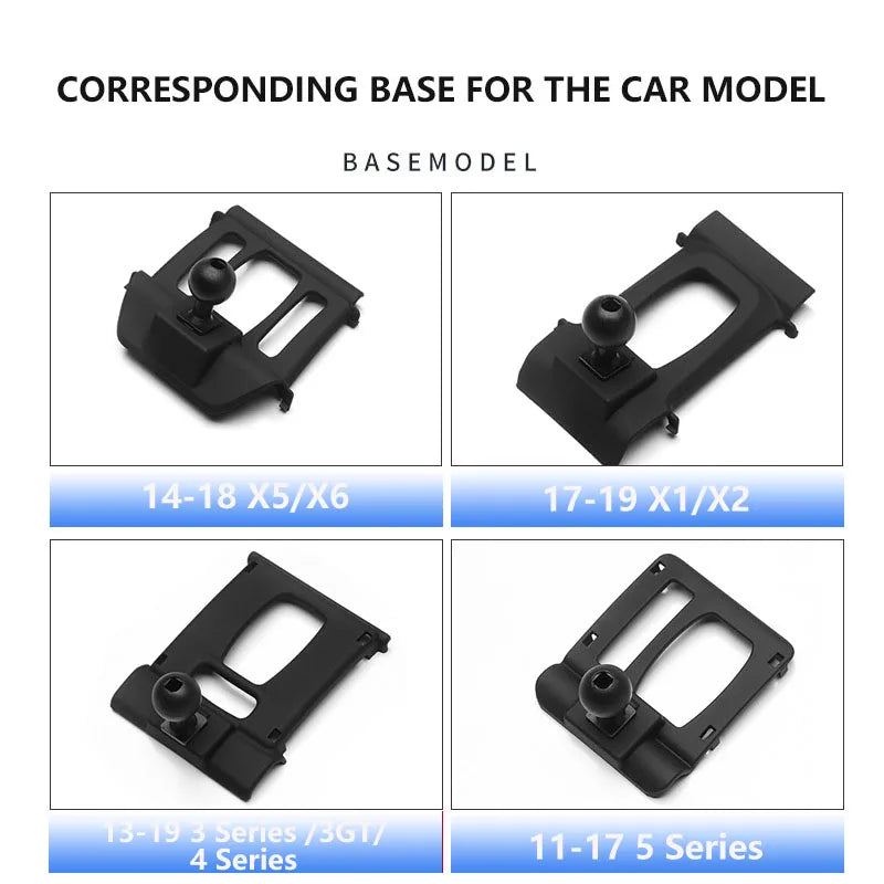 Car Special Phone Holder Stand 17mm Ball Head Base Interior GPS Mount Bracket For BMW 1/2/3/4/5/7 Series/X1X2/X3/X4/X5/X6/X7