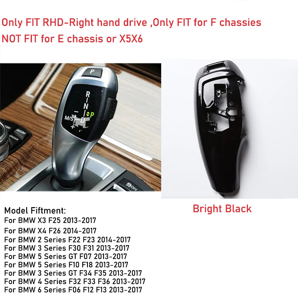 F10 F30 F11 F31 Gear Shift Knob Cover Interior Replacement Gear Shifter Lever Panel For BMW F32 F33 F34 F36 F06 F12 F20 F22 F25