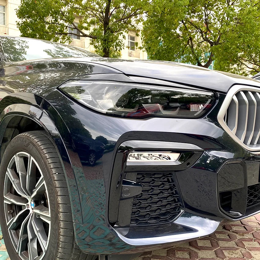 2018 To Up For BMW X5 G05 X6 G06 30i 30d 35i 35d 40i 40d 45e M50i M50d Evil Headlight Eyebrows Eyelid Eyelash Head Light Lamp