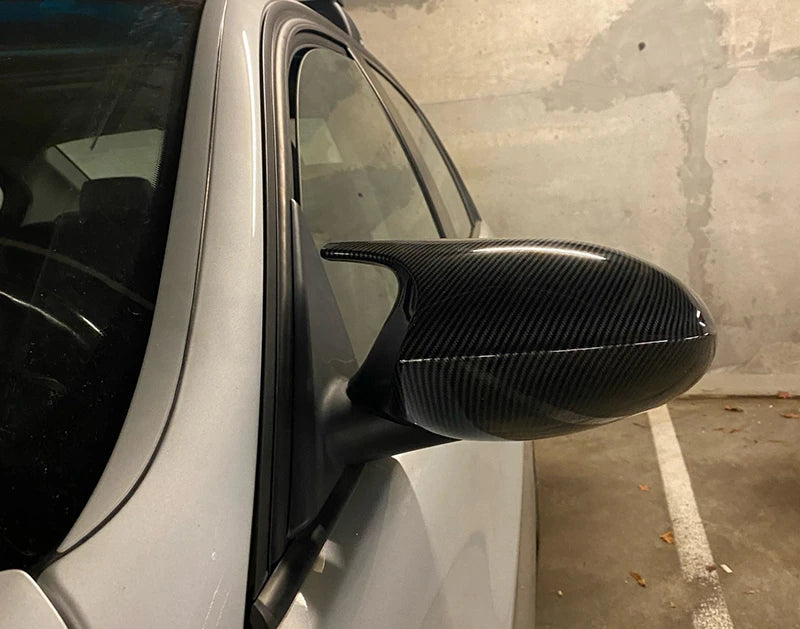 Carbon Fiber Pattern Black Side Mirror cover Caps Replacement for BMW E90 E91 2005-2011 E92 E93 2006-2013 E81 E82 E88 E87 E88