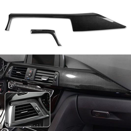 For BMW F30 F31 F34 3GT F32 F33 F36 (2012-2020) Center Console Dashboard Panel Cover Trim Accessories, Carbon Fiber ABS Sticker