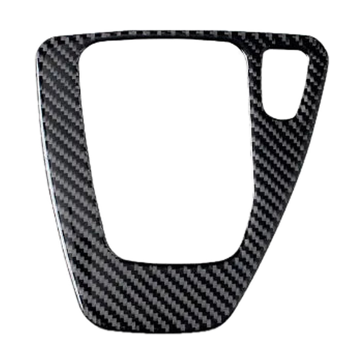 Carbon fiber gear shift panel frame, solid color finish, right hand drive, for BMW 3 Series E90, E92, E93 (2005-2012)