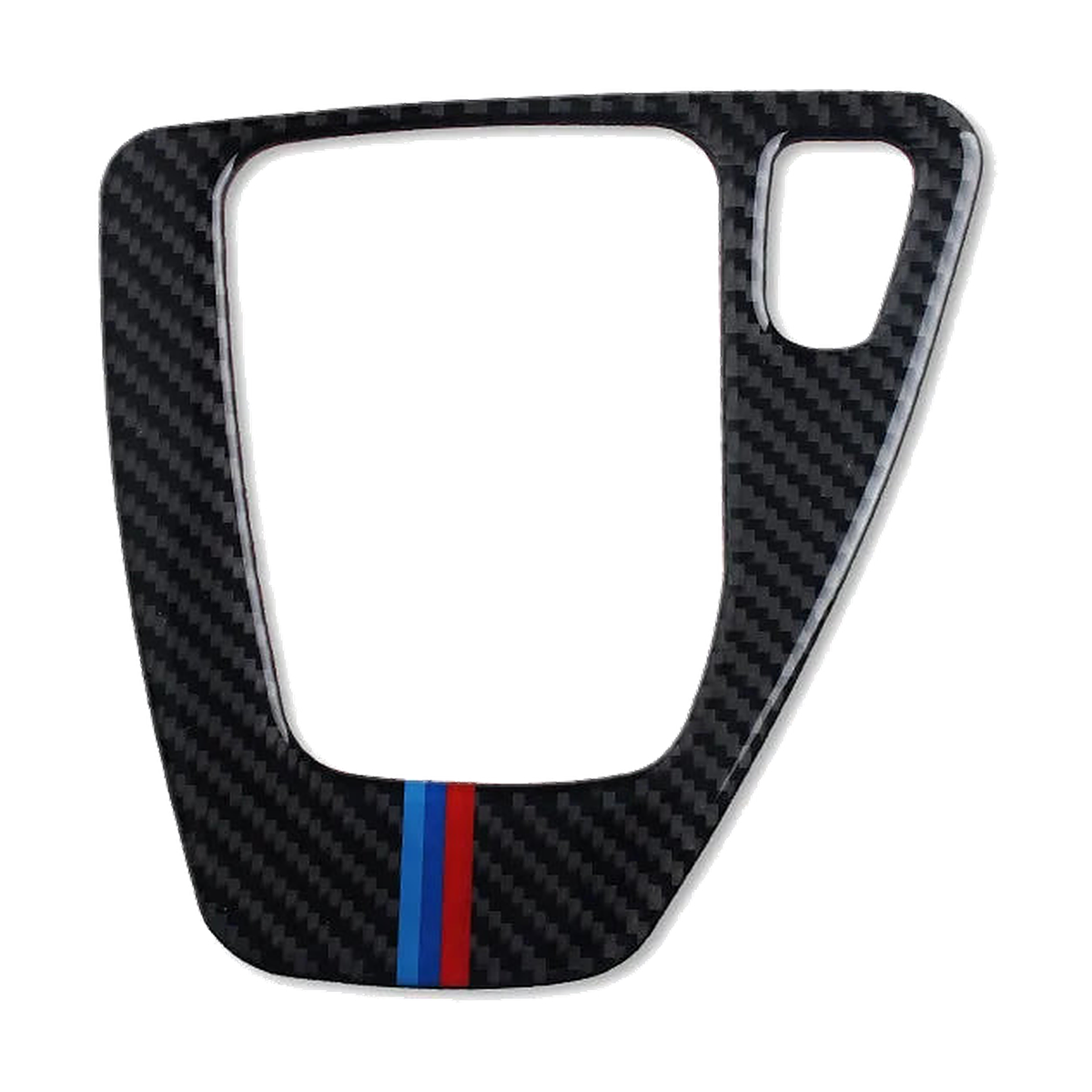 Carbon fiber gear shift panel frame, standard finish, right hand drive, for BMW 3 Series E90, E92, E93 (2005-2012)