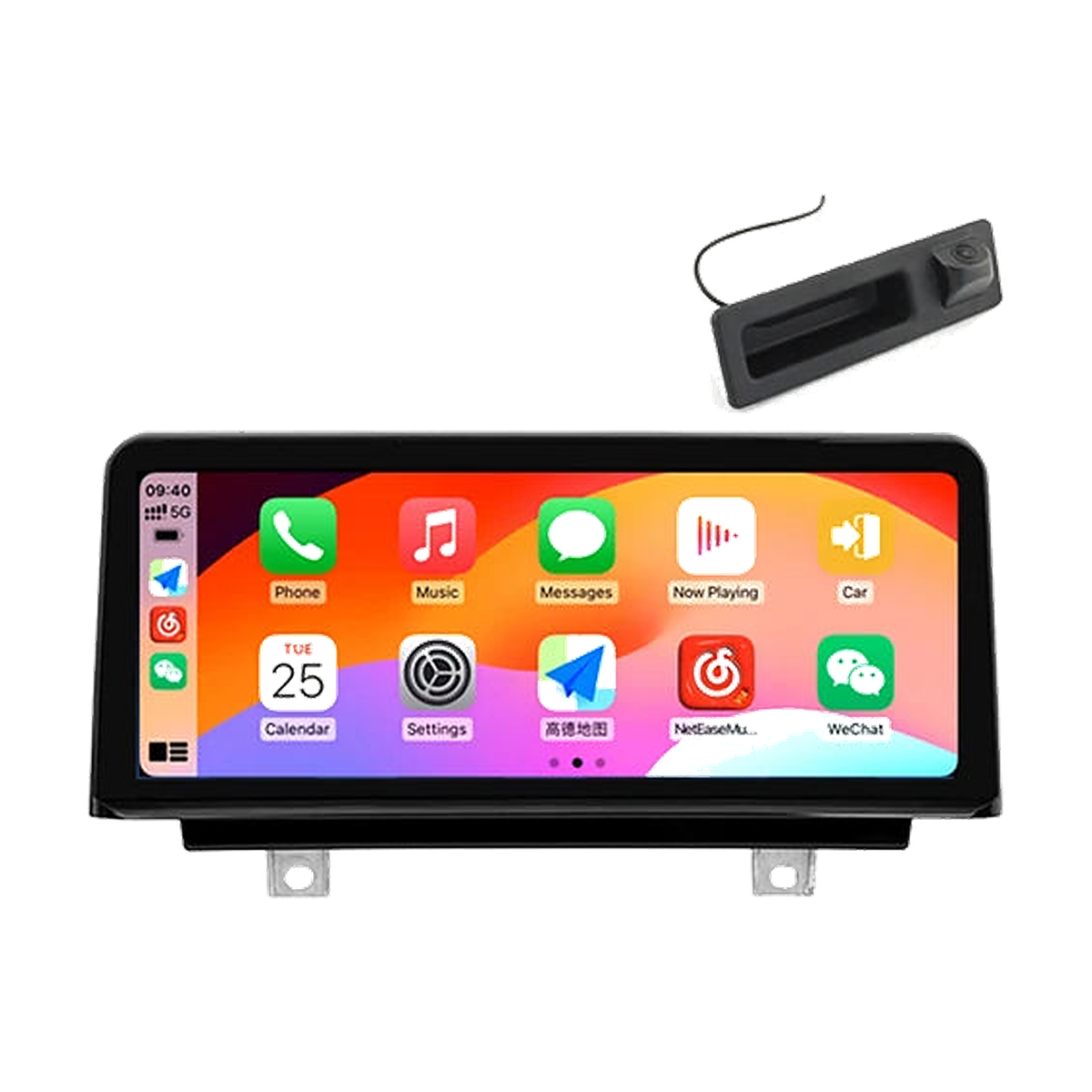 10.25 inch CarPlay screen with trunk handle reverse camera, for BMW F30, F32 NBT