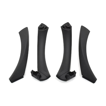 Black door pull handle kit, both inner handles and covers, for BMW 3 Series E90, E91, E92 (2005-2012)