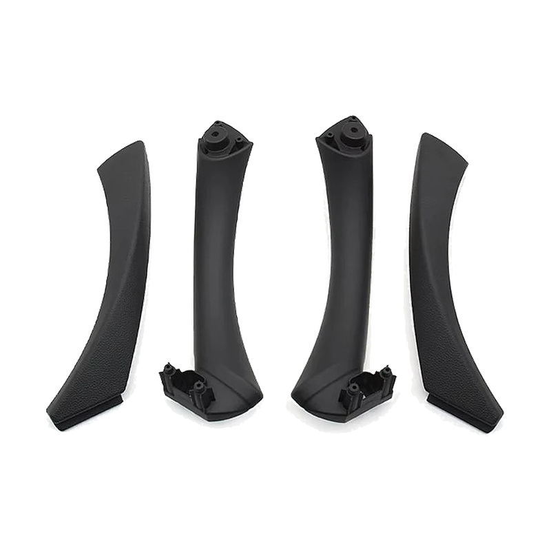 Black door pull handle kit, both inner handles and covers, for BMW 3 Series E90, E91, E92 (2005-2012)