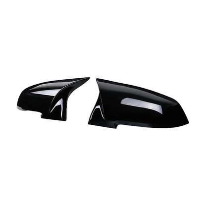 M4-Style Mirror Caps for BMW F20, F22, F30, F32, F87, E84, Gloss Black