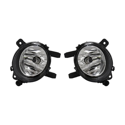 Halogen fog light pair with clear lens, front view, for BMW F20 / F22 / F30 / F32 / F34 / F45