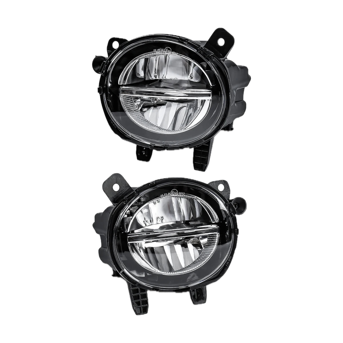 Left and right LED fog lights, Version A, angled view, for BMW F20 / F22 / F30 / F32 / F34 / F45