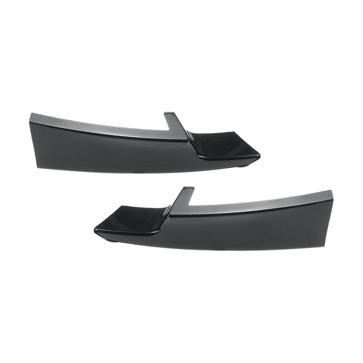 Front Bumper Canards (Pair) for BMW F30 / F31 M Sport, Type B · Carbon Fiber Look (Version 2)