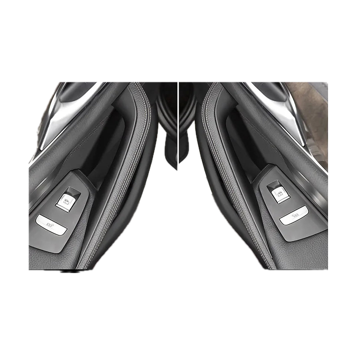 Door Pull Handle Covers for BMW 5 Series G30, Black, Set of 2