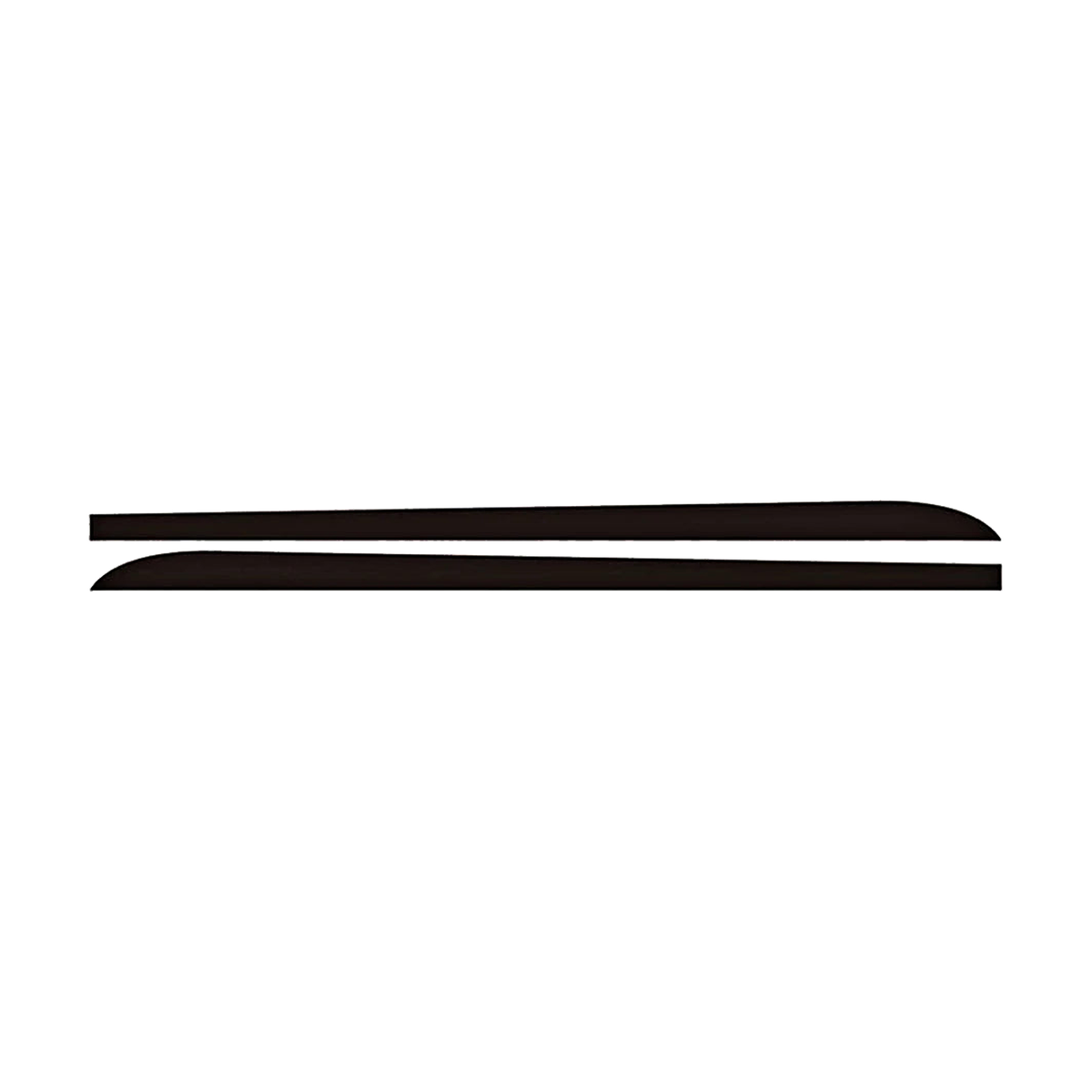 Black side skirt stripe decal pair for BMW F30 / F31 / F35, flat layout view