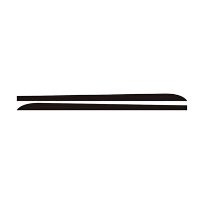 Black side skirt stripe decal pair for BMW F30 / F31 / F35, flat layout view