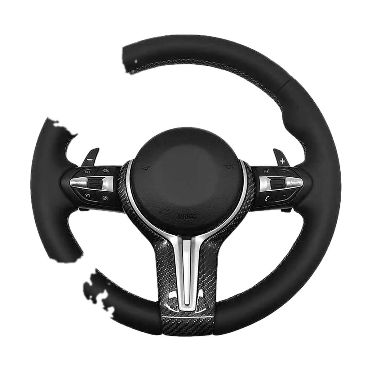 M Sport-Style Steering Wheel for BMW 1/3/4/5 Series F20, F30, F32, F10, F10 - With Airbag