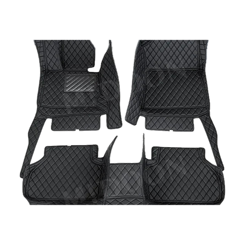 Black floor mat set, front and rear, for BMW iX (2021-2023)