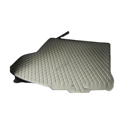Gray trunk mat, angled view, for BMW iX (2021-2023)