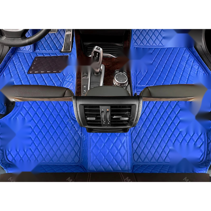 Blue floor mats, front and rear set, for BMW iX (2021-2023)