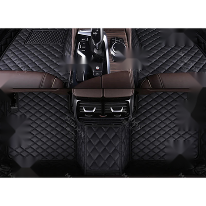 Black floor mats, front and rear set, for BMW iX (2021-2023)
