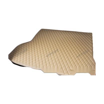 Beige trunk mat, angled view, for BMW iX (2021-2023)