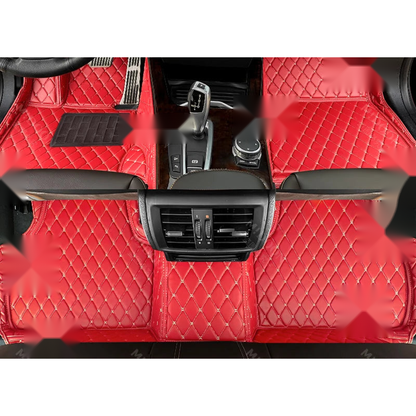 Red floor mats, front and rear set, for BMW iX (2021-2023)