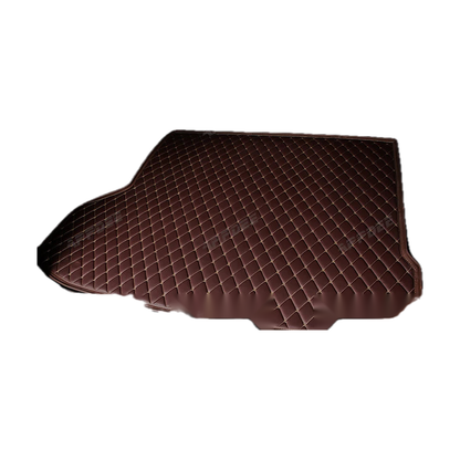 Dark brown trunk mat, angled view, for BMW iX (2021-2023)