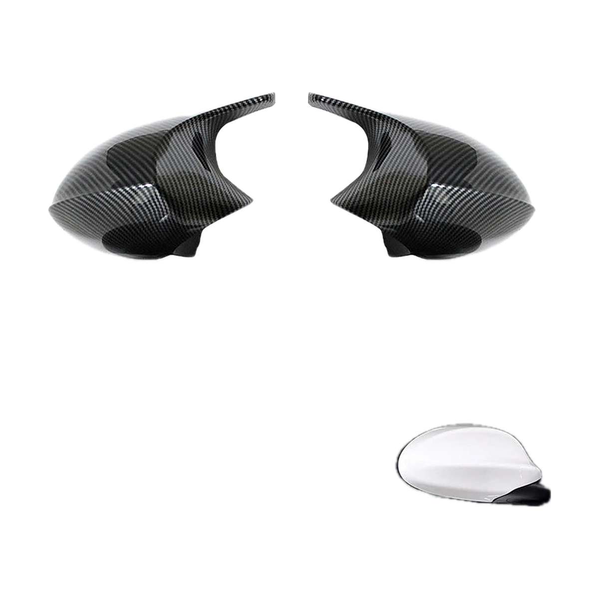 M3-Style Mirror Caps for BMW E90, E91, E92, E93 Pre-LCI, E81, E82, E87, E88, Carbon Fiber Look