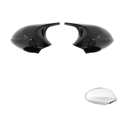 M3-Style Mirror Caps for BMW E90, E91, E92, E93 Pre-LCI, E81, E82, E87, E88, Gloss Black, Version 2